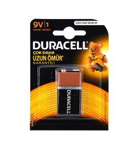 9 VOLT ALKALİN PİL DURACELL